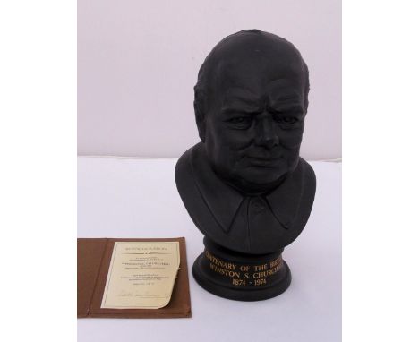 Royal Doulton ceramic Winston Churchill limited edition bust, 167/750 to include COA, 27cm (h)