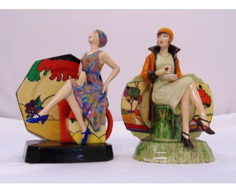 Kevin Francis ceramics limited edition figurine Tea with Clarice Cliff 1314/2000 and Peggy Davis limited edition figurine 338