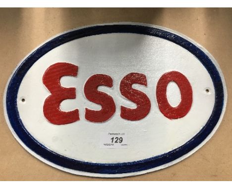 CAST METAL OVAL ESSO SIGN