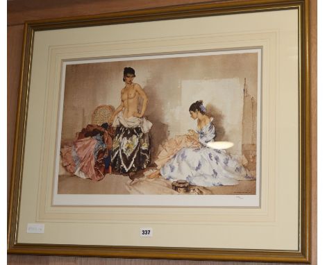 William Russell Flint (1880-1969), limited edition print, Studio Accessories, 579/850, 37 x 54cm