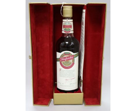 A bottle of Glenfarclas '150th Anniversary 1836-1986 Single Highland Malt Scotch Whisky', 750ml, 43% vol, No. 0843 from a lim