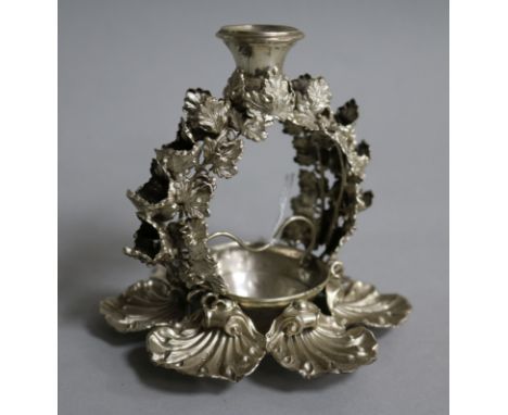 A 19th century Austrian vineous arch lamp, Vienna 1851?, 98mm.