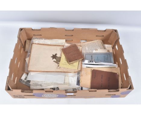 TWO WWII MEDALS AND A COLLECTION OF PAYBOOKS, photographs, letters and assorted ephemera from both WWI and WWII, this lot inc