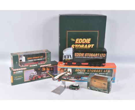 A COLLECTION OF BOXED AND UNBOXED EDDIE STOBART LTD TRANSPORT VEHICLES, to include a Corgi 'The Eddie Stobart Story Limited E