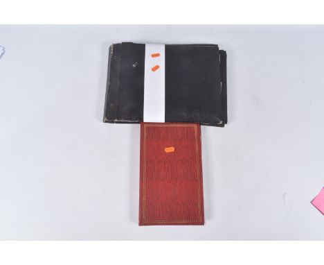 A WWII PHOTO ALBUM FROM A RAF MEMBER who served in Africa, India and Asia plus a postcard album showing various scenes from F