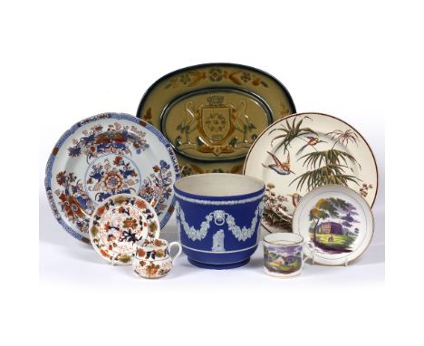 Collection of ceramics to include a Wedgwood jardiniere, a Spode plate, a Sandbach cup and others (8)