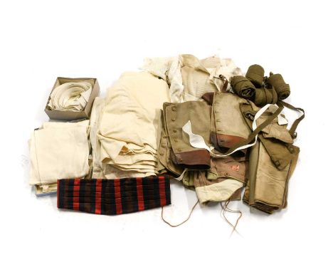 Assorted Early 20th Century Gents Clothing comprising two pairs of Austin Reed canvas shorts, and two pairs of similar wool s