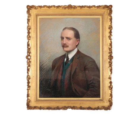 EMILY EYRES (c.1850-c.1910) A portrait of a gentlemansigned lower left, pastel, 76cm x 57.5cm