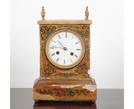 A VICTORIAN MANTEL CLOCK BY CHARLES FRODSHAM & CO LTDthe two train movement striking on a bell, white enamel face with Roman 