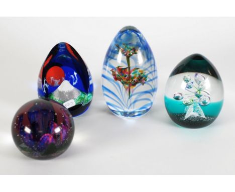 FOUR CAITHNESS LIMITED EDITION GLASS PAPERWEIGHTS 'Fujiyama' (36/650), 'Once Upon a Time' (95/650). 'Anoushka' (48/650) and '