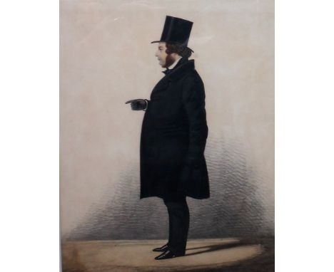 Richard Dighton (1795-1880), John Mellish M.P., Governor of the Bank of England, 1822,; Profile portrait of a gentleman, two,