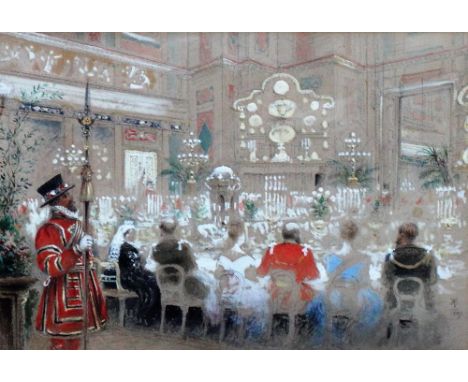 Robert Taylor Pritchett (1828-1907), Jubilee Sketch, Queen Victoria 1887, pencil, watercolour and bodycolour, signed with mon