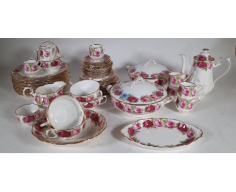A Royal Albert, English Rose part dinner/tea service, (qty.)