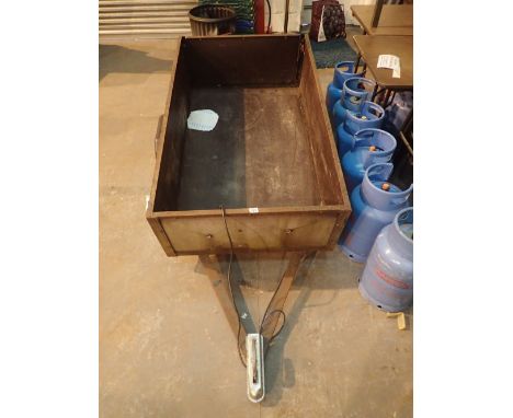 Two wheeled trailer with light bar and tail gate 150 x 90 cm