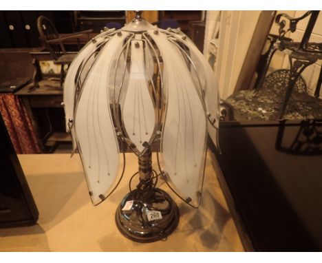 Modern chrome finish touch lamp CONDITION REPORT: The electrical items included in this lot have been PAT tested and have PAS