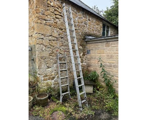 An aluminium ladder, and an aluminium step ladder (2)Please note:You are reminded under our Terms & Conditions of sale the lo