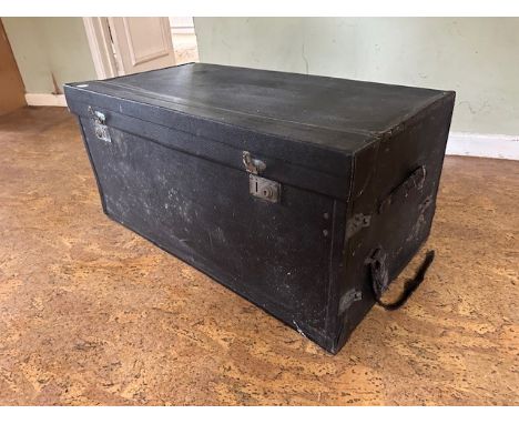 A Brook's vintage car trunk, fitted two suitcases, attic storedsome wormPlease note:You are reminded under our Terms & Condit