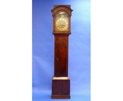 Thomas Bishop, Axminster, a mahogany 8-day longcase clock with rocking ship automata and two-weight movement striking on a be