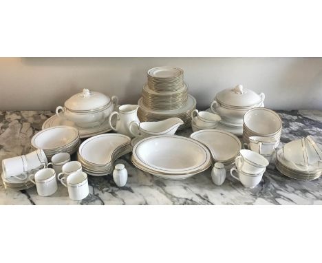 DINNER SERVICE, English Fine Bone China Royal Worcester 'Contessa', twelve place, seven piece setting. (approx 93 pieces) 