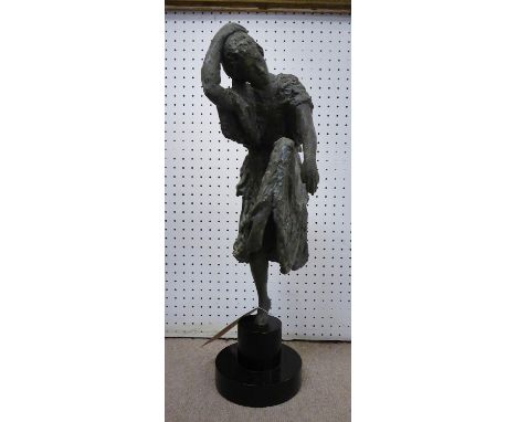 20TH CENTURY SCHOOL 'Standing Woman', ceramic statue, 57cm H. 
