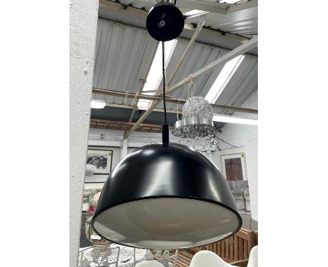 MUUTO CEILING PENDANT LAMP, black painted metal, 43cm diam x 22cm H. 