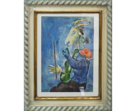 MARC CHAGALL 'Printemps', 1938, original lithograph on wove paper, printed by Mourlot Paris, printed signature to verso, 35.3