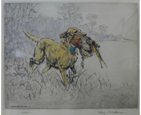 A signed Henry Wilkinson limited edition etching, no. 22/45, 26 x 31cms, framed