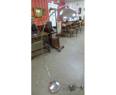 A chrome arc lamp