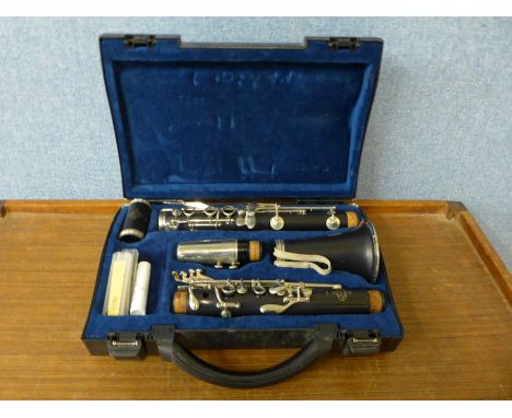 A cased clarinet
