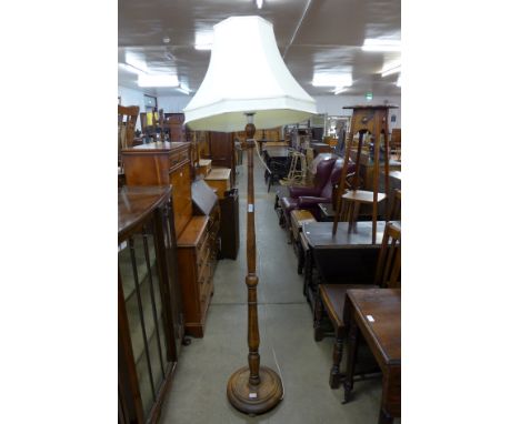 A beech standard lamp