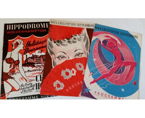 MAGIC, theatre programmes, 1940s-50s, Hippodrome Wolverhampton, inc. Erikson, Chefalo, Albert Burdon &amp; Co., Fred Brezin, 