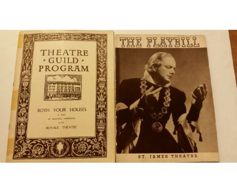 THEATRE, USA Playbills, pre-war, theatres R-Z, musicals, revues, plays, comedy; artists inc. Al Jolson, Fred Astaire, Beatric
