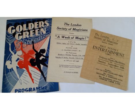 MAGIC, theatre programmes, 1940s-50s, inc. Grand Theatre Derby, Chiswick Empire, Finsbury Park Empire, Golders Green Hippodro