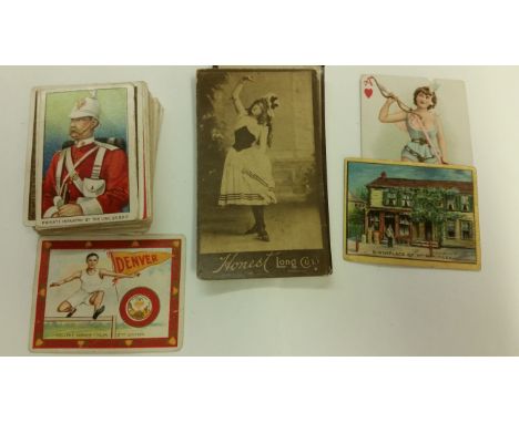 U.S.A., odds, medium &amp; large, inc. many ATC, Lorillard, Duke; actresses, beauties, playing cards, military, flags, crests