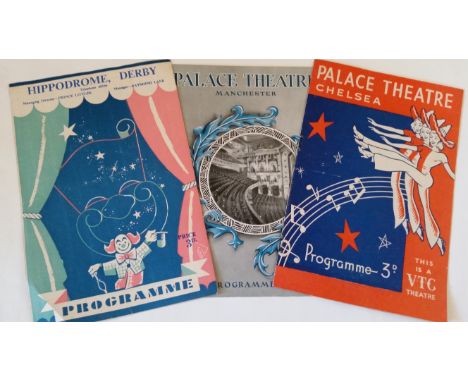 MAGIC, theatre programmes, 1940s-50s, inc. Stoll Theatre, Hippodrome Derby, Ilford Hippodrome, Palace Theatre Manchester, Hip