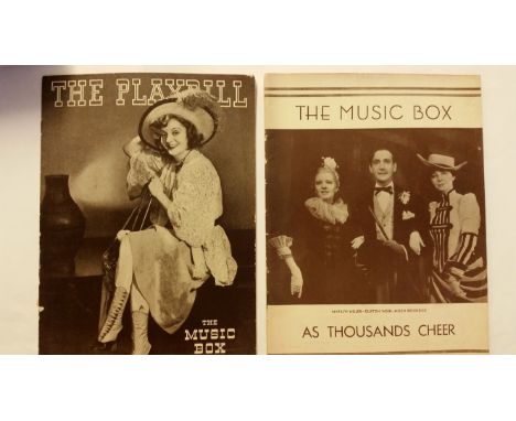 THEATRE, USA Playbills, pre-war, 1930s, theatres M-R, musicals, revues, plays, comedy; artists inc. Beatrice Lillie, Tallulah