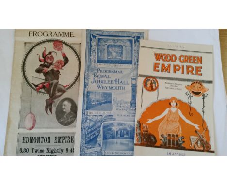 MAGIC, theatre programmes, 1900s-1930s, inc. Golders Green Hippodrome, London Coliseum, Alma Theatre Luton, Manchester Hippod