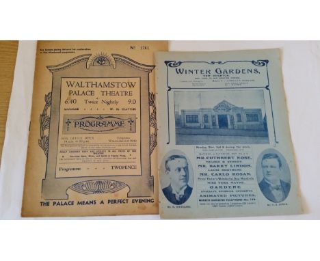 MAGIC, theatre programmes, 1900s-1930s, inc. Winter Gardens New Brighton, Walthamstow Palace, Portsmouth Hippodrome, Alhambra