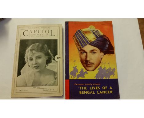 CINEMA, programmes, UK (61) &amp; USA (19), 1918 onwards, stars inc. Charlie Chaplin, Buster Keaton, Rudolf Valentino, Marx B