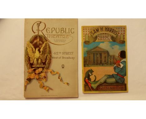 THEATRE, USA Playbills, 1897-1931, theatres R-W, mainly decorative covers, inc. revues, musicals, comedy, plays, vaudeville; 