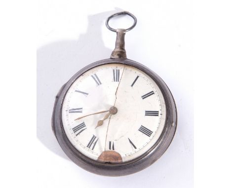 First quarter of 19th century hallmarked silver cased paired-cased gents pocket watch, James Hargrave of Bawtry (Yorkshire), 