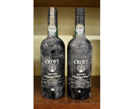 Two 75cl bottles of Croft 1970 vintage port.&nbsp;(2)