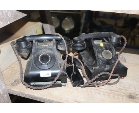 Two vintage Bakelite telephones 
