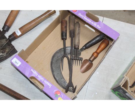 Seven vintage unusual gardening tools 