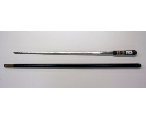 An early 20th century Indian sword stick.