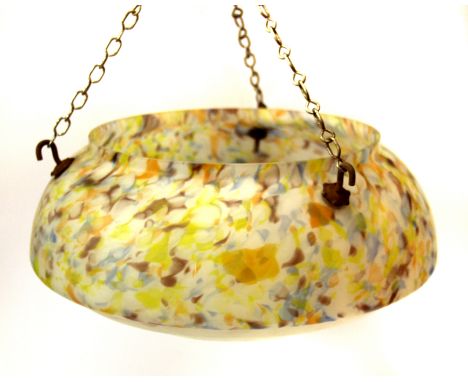 A marbled glass ceiling light shade, Dia. 32cm.