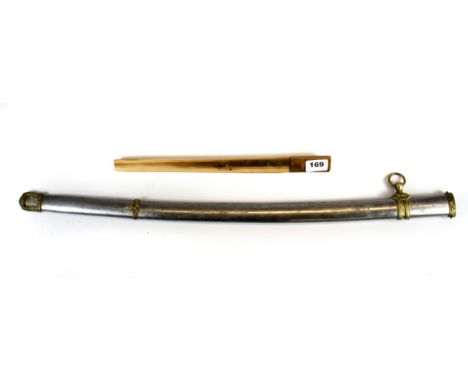 A Japanese steel scabbard, L. 74cm.