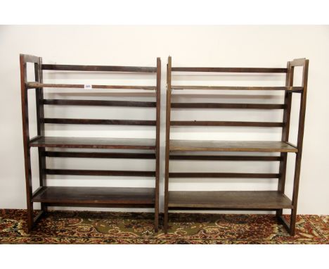 Two useful folding shelf units.