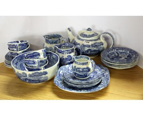 A quantity of Spode Italian pattern tea china.