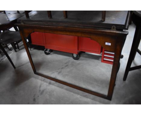 A reproduction oak over mantel mirror in the Titchmarsh and Goodwin style, width approx. 96cm